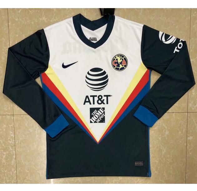 Club America Long Sleeve Away Kit Soccer Jersey 2020/21